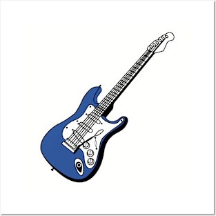 Lake Placid Blue Electric Guitar Posters and Art